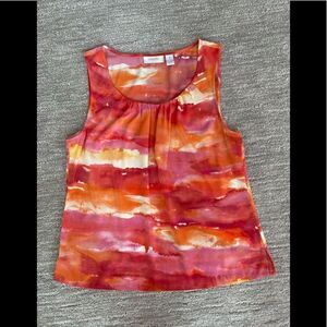Chico’s orange pink sleeveless top. Size 1 (M/L)